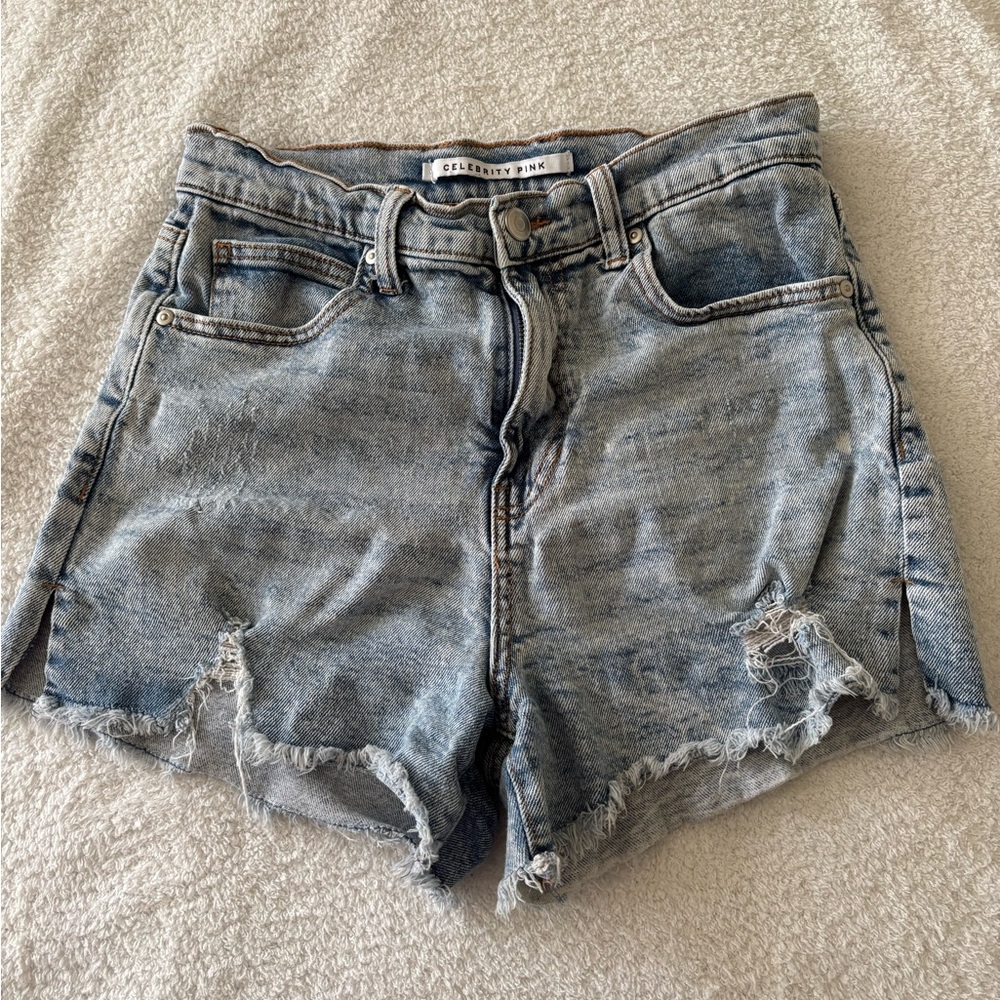Celebrity Pink Distressed Women’s Jean Shorts Size 27